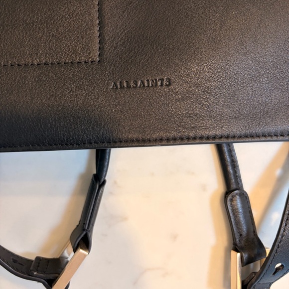 All Saints Alpha Medium Leather Backpack – Black - Picture 4 of 9